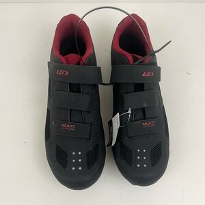 Louis Garneau Black Red Multi Air Flex Bike Cycle Shoes Men’s Size 9.5